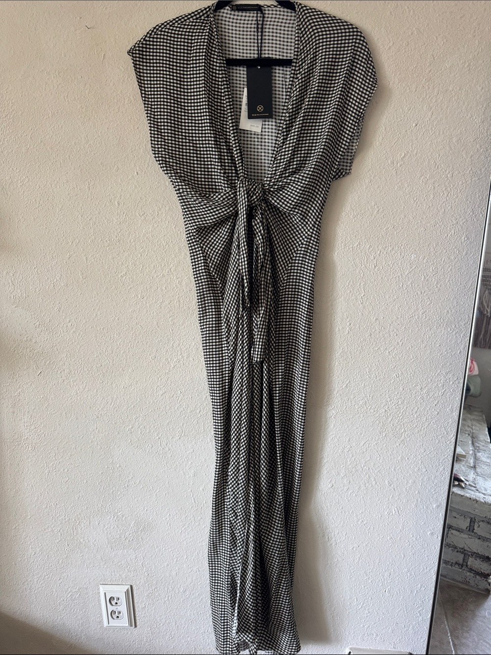 ViX Paula Hermanny Black & White Gingham Dress